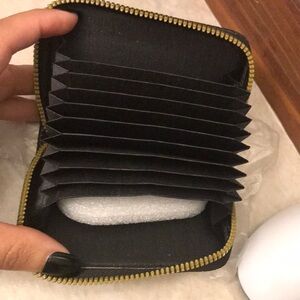 Card holder with Gold Zipper